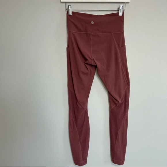 Athleta Salutation Stash Pocket Dusty Rose Mauve Pink Seamless Leggings Size XS - Picture 4 of 7